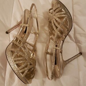 Gold Nina heels